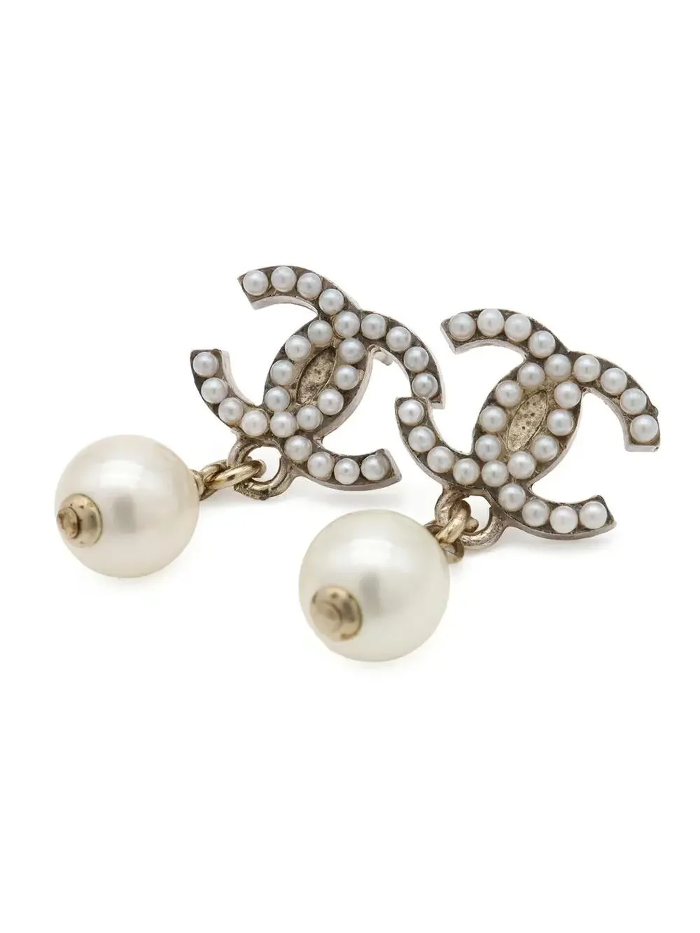 Chanel Cc Logo Earrings Metal #357826C64B
